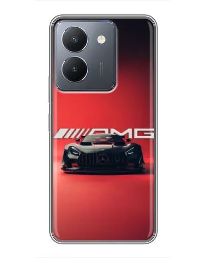 Чехол для Vivo Y36 с картинкой «Mercedes AMG — красная линия»