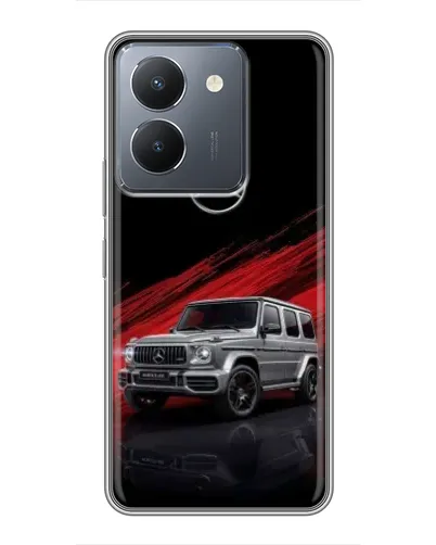Чехол для Vivo Y36 с картинкой «Mercedes G-Class красный»
