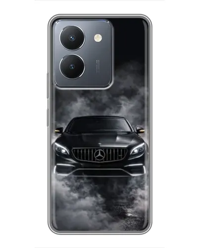 Чехол для Vivo Y36 с картинкой «Mercedes в дыму»