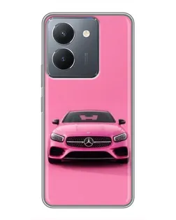 Чохол для Vivo Y36 з картинкою «Рожевий Mercedes AMG»