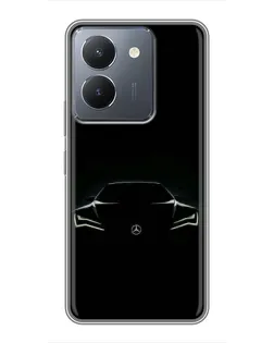 Чохол для Vivo Y36 з картинкою «Mercedes — силует авто»