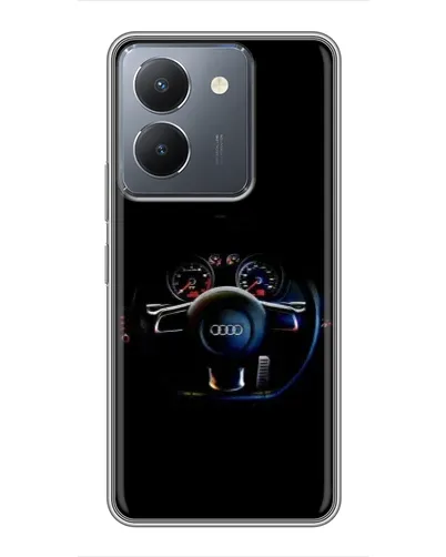 Чехол для Vivo Y36 с картинкой «Салон Audi — руль»