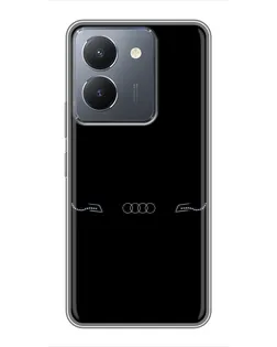Чехол для Vivo Y36 с картинкой «Audi — световой подпись»