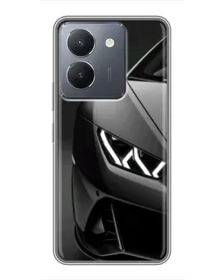 Чехол для Vivo Y36 с картинкой «Lamborghini фары детализация»