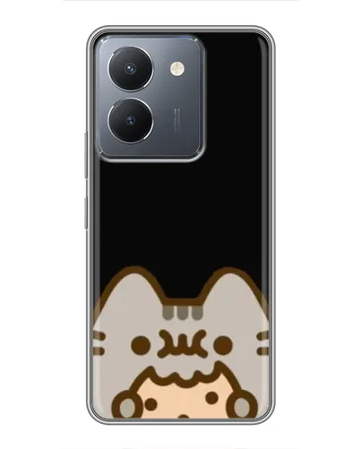 Чехол для Vivo Y36 с картинкой «Пушин на черном»