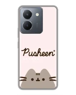 Чехол для Vivo Y36 с картинкой «Pusheen логотип»