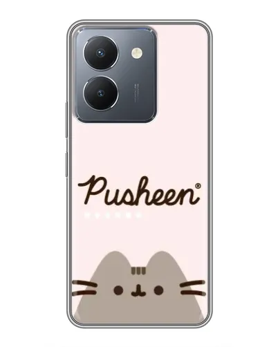 Чехол для Vivo Y36 с картинкой «Pusheen логотип»