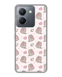Чехол для Vivo Y36 с картинкой «Пушин и сладости»