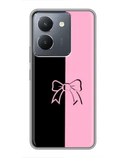 Чехол для Vivo Y36 с картинкой «Половинки банта»