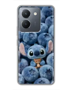 Чехол для Vivo Y36 с картинкой «Стич и голубика»