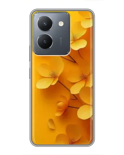 Чехол для Vivo Y36 с картинкой «Золотые лепестки»
