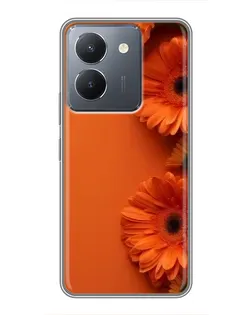 Чехол для Vivo Y36 с картинкой «Оранжевые герберы»