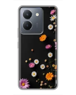 Чехол для Vivo Y36 с картинкой «Цветочная композиция»