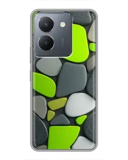 Чехол для Vivo Y36 с картинкой «Яркая неоновая галька»