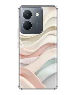 Чехол для Vivo Y36 с картинкой «Пастельные нежные волны»