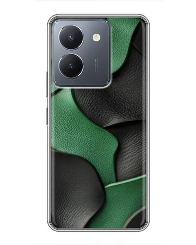 Чехол для Vivo Y36 с картинкой «Зеленые кожаные волны» Чехол для Vivo Y36 с картинкой «Зеленые кожаные волны»
