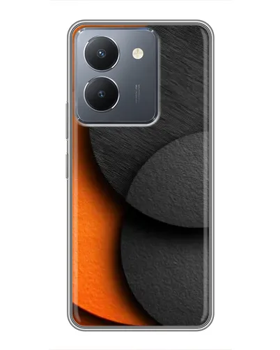 Чехол для Vivo Y36 с картинкой «Геометрия оранжевых кругов» Чехол для Vivo Y36 с картинкой «Геометрия оранжевых кругов»