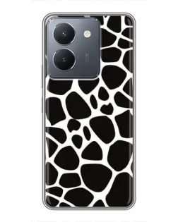 Чехол для Vivo Y36 с картинкой «Черно-белый жираф»