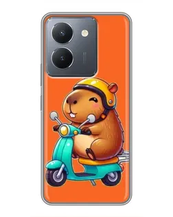 Чехол для Vivo Y36 с картинкой «Капибара на скутере» Чехол для Vivo Y36 с картинкой «Капибара на скутере»