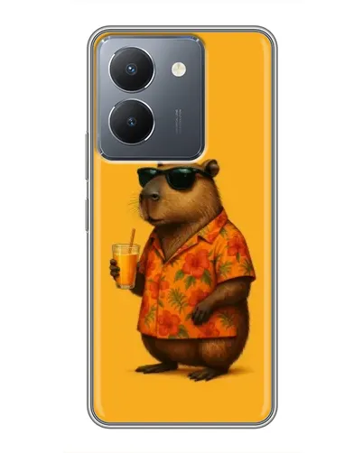 Чехол для Vivo Y36 с картинкой «Капибара на отдыхе»