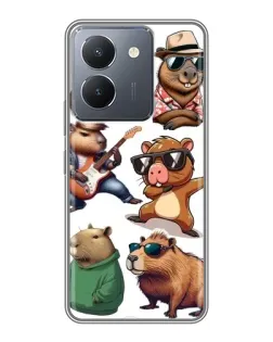 Чехол для Vivo Y36 с картинкой «Крутые капибары музыканты» Чехол для Vivo Y36 с картинкой «Крутые капибары музыканты»