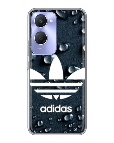 Чехол для Vivo Y36c с картинкой «Adidas Trefoil Blue»