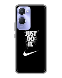 Чехол для Vivo Y36c с картинкой «Текстовый принт Nike»
