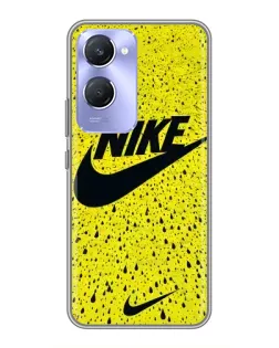 Чехол для Vivo Y36c с картинкой «Желтый текстурный Nike»