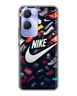 Чехол для Vivo Y36c с картинкой «Коллекция кроссовок Nike»
