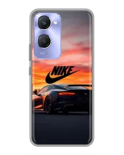 Чехол для Vivo Y36c с картинкой «Nike и суперкар»