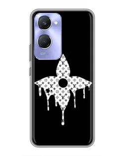 Чехол для Vivo Y36c с картинкой «Цветочная монограмма»