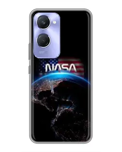 Чехол для Vivo Y36c с картинкой «Земля из космоса NASA»