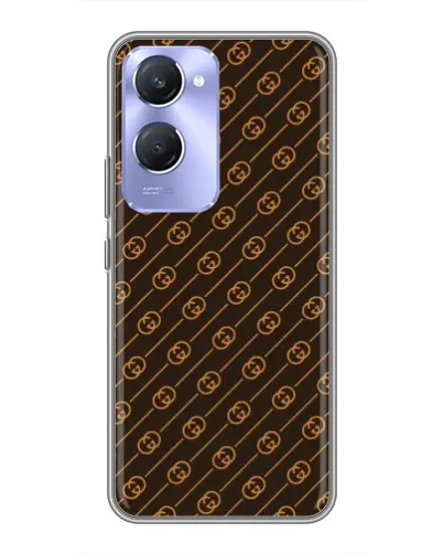 Чехол для Vivo Y36c с картинкой «Gucci — золотые диагонали»
