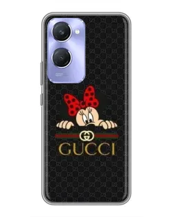 Чехол для Vivo Y36c с картинкой «Минни Маус Gucci — черный»