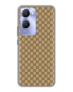 Чехол для Vivo Y36c с картинкой «Gucci — классический беж»