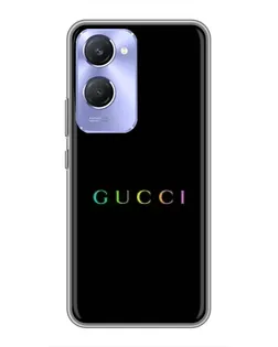 Чехол для Vivo Y36c с картинкой «Gucci — неоновый минимализм»