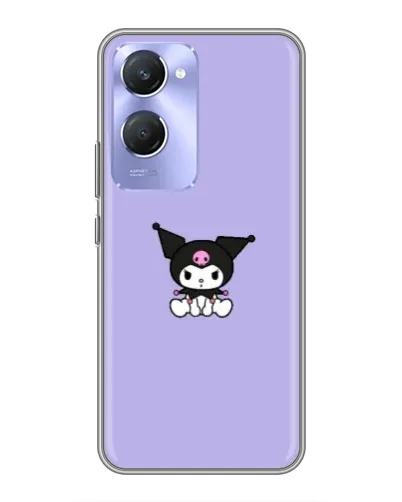 Чехол для Vivo Y36c с картинкой «Kuromi — фиолетовый минимализм»