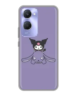 Чехол для Vivo Y36c с картинкой «Kuromi на лиловом фоне»