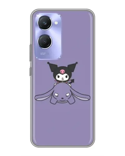 Чехол для Vivo Y36c с картинкой «Kuromi на лиловом фоне»