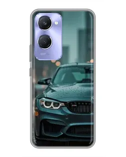 Чехол для Vivo Y36c с картинкой «BMW в огнях города»