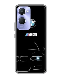Чехол для Vivo Y36c с картинкой «Минималистичный принт BMW M3»