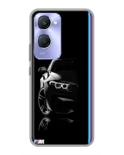 Чехол для Vivo Y36c с картинкой «Силуэт BMW в темноте»