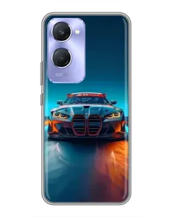 Чохол для Vivo Y36c з картинкою «BMW — вогні неону»
