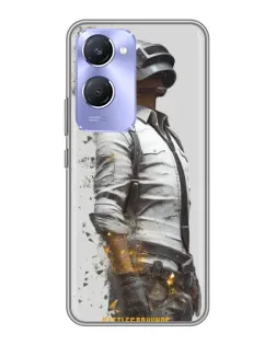 Чехол для Vivo Y36c с картинкой «PUBG — боец в пыли»