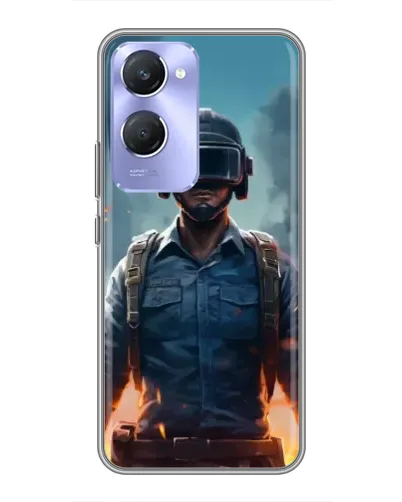 Чехол для Vivo Y36c с картинкой «PUBG — реалистичный герой»