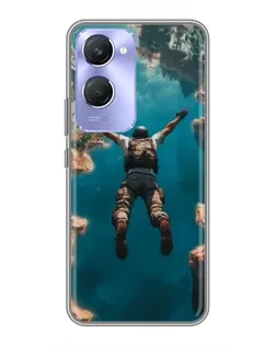 Чехол для Vivo Y36c с картинкой «PUBG — свободное падение»