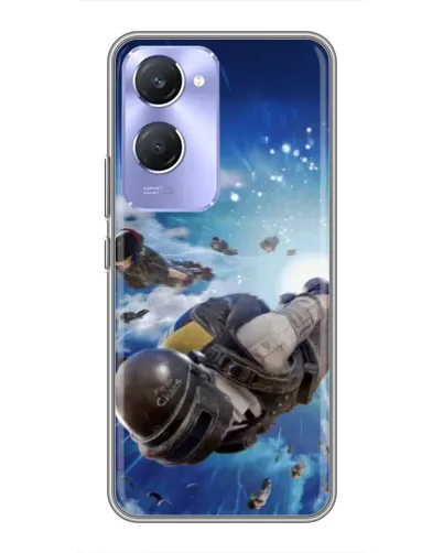 Чехол для Vivo Y36c с картинкой «Десант PUBG — прыжок»