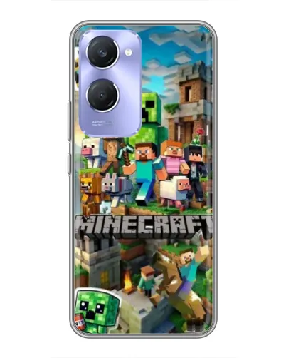 Чехол для Vivo Y36c с картинкой «Замок Minecraft»