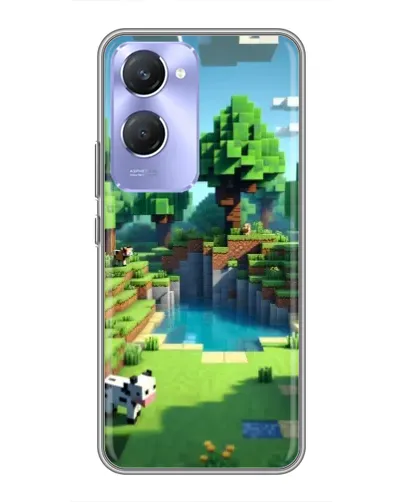 Чехол для Vivo Y36c с картинкой «Minecraft летний день»
