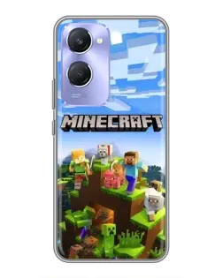 Чехол для Vivo Y36c с картинкой «Minecraft классический мир»